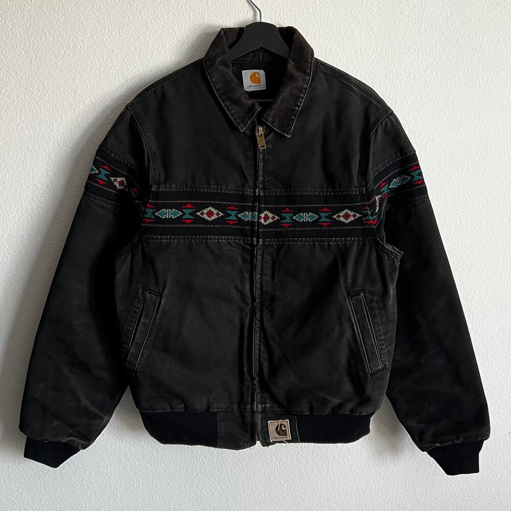 Carhartt faded black Aztec work wear jacket